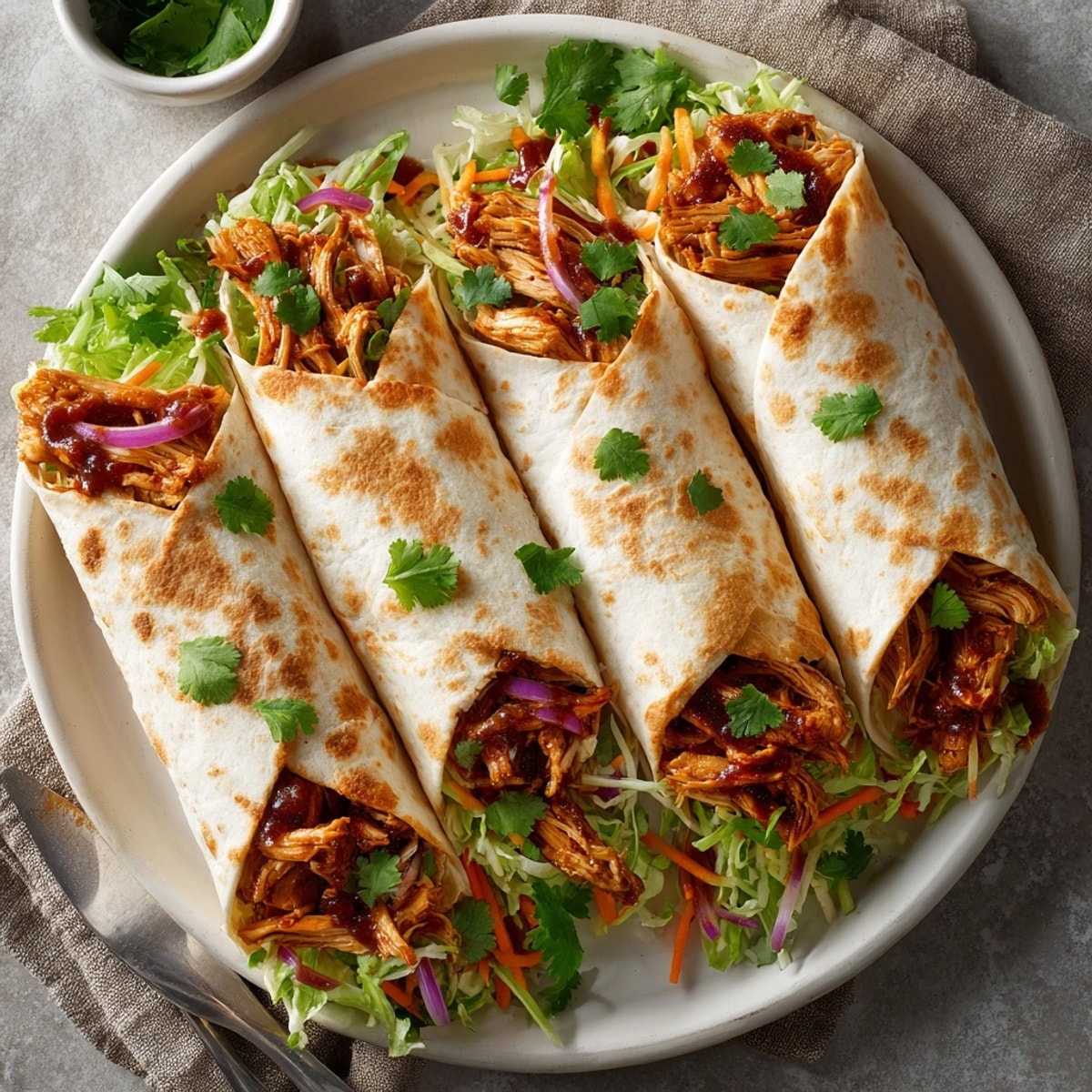 These colorful Sweet and Sour Cherry Chicken Wraps present a delicious, quick lunch or easy dinner option.