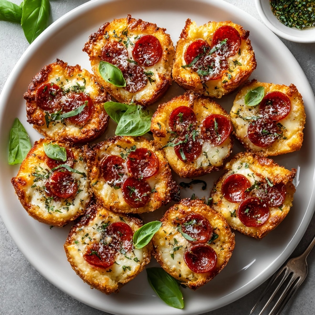 Homemade Ghost Pepperoni Pizza Bites recipe—a cheesy, spicy party appetizer; see baking instructions.
