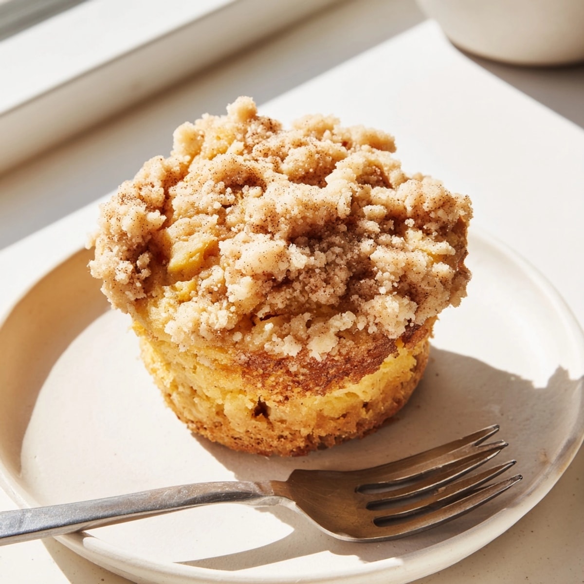 Golden Pumpkin Coffee Cake Muffins image shows a crumbly spiced autumn treat.