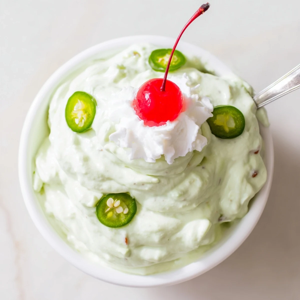Creamy Jalapeño Soda Float Dip served with crispy tortilla chips and vibrant garnishes.  