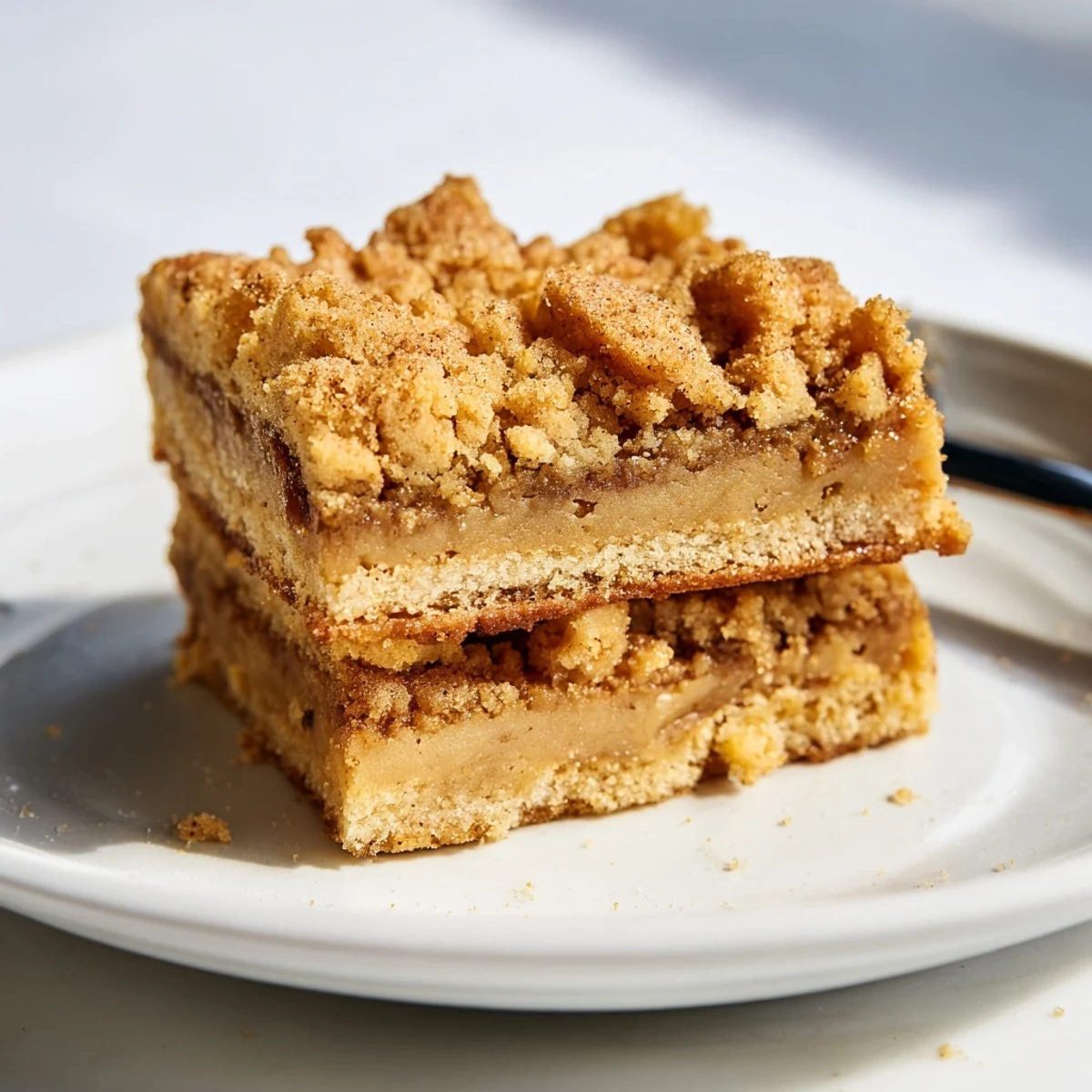 Delicious Flaky Chai Biscuit Blondies ready to enjoy with a warm beverage.  