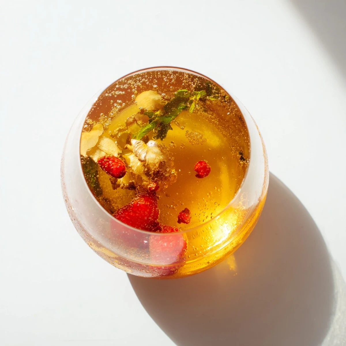 Homemade kombucha mocktails bursting with citrus and ginger flavor, ideal for gatherings.  