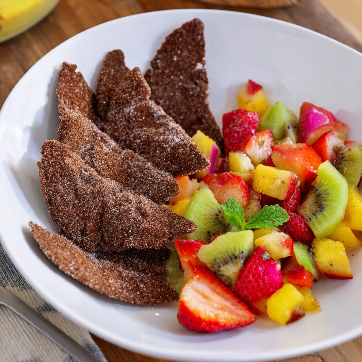 Dessert Chips Fruit Salsa