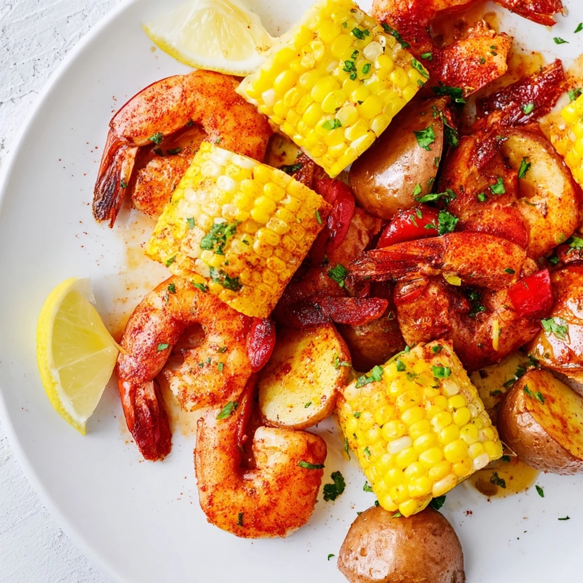 Cajun Shrimp Sweet Corn Platter