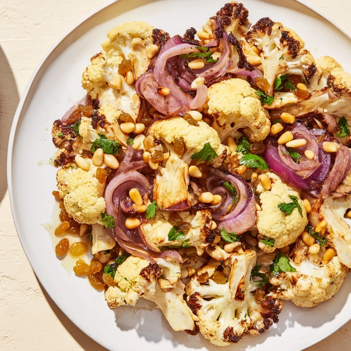 Warm Roasted Cauliflower Salad
