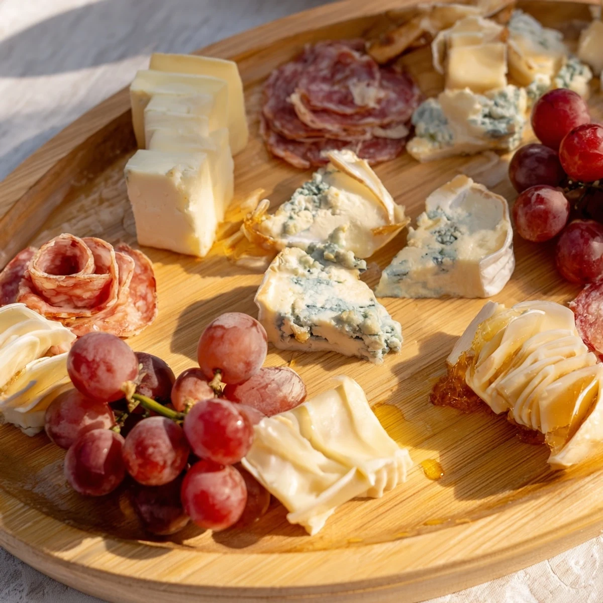 Discover the stunning presentation of an Elegant Gilded Edge board, showcasing charcuterie and vibrant accompaniments.