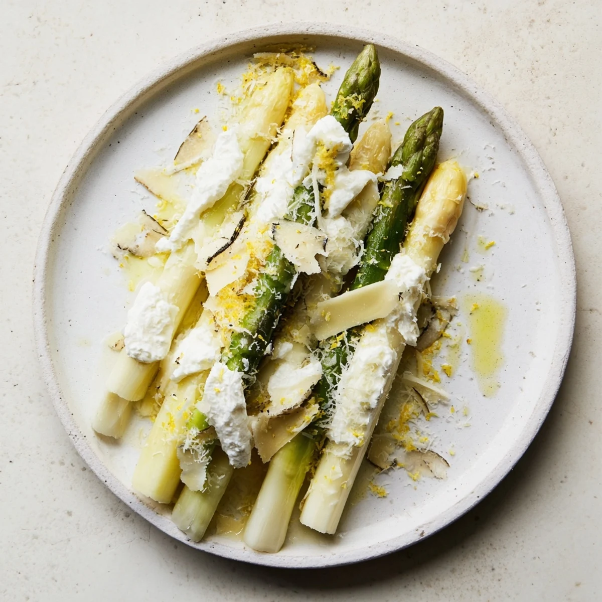 Silver Birch white asparagus dish