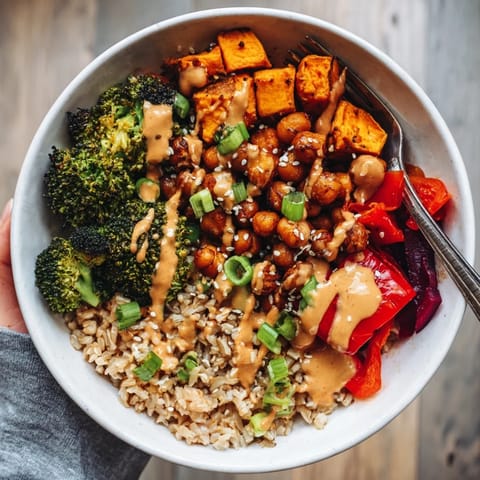 Delicious Bold Sauce Drizzle Bowls featuring miso-butter and gochujang-maple flavors.  
