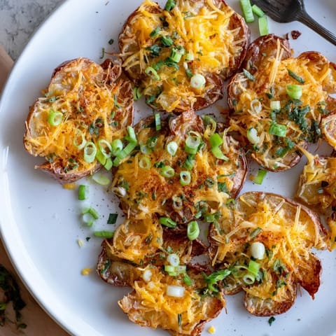 Smashed Green Onion Potato Bombs