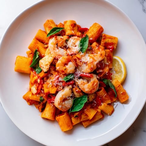 One-Pot Diavola Pasta Shrimp
