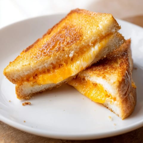 A close-up of a delightful air fryer grilled cheese, showcasing the melted cheese and crunchy bread.