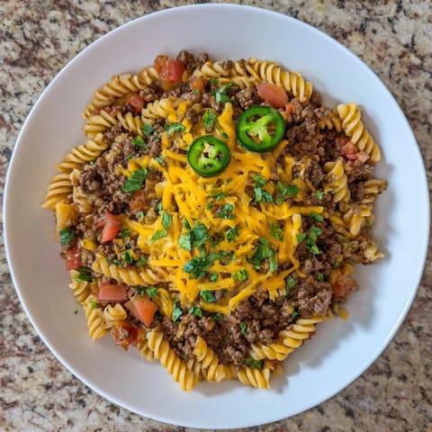 Beef Taco Pasta Skillet