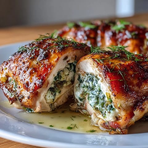 Spinach Feta Stuffed Chicken