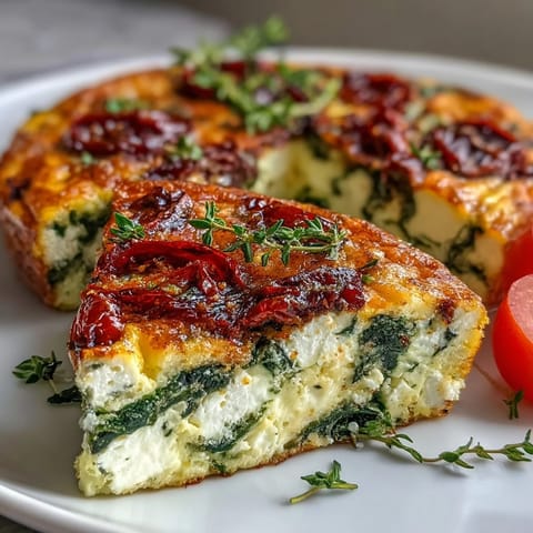 Spinach Feta Frittata Tomatoes