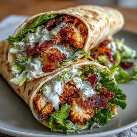 Golden brown crispy chicken Caesar wraps ready for a delicious quick lunch.