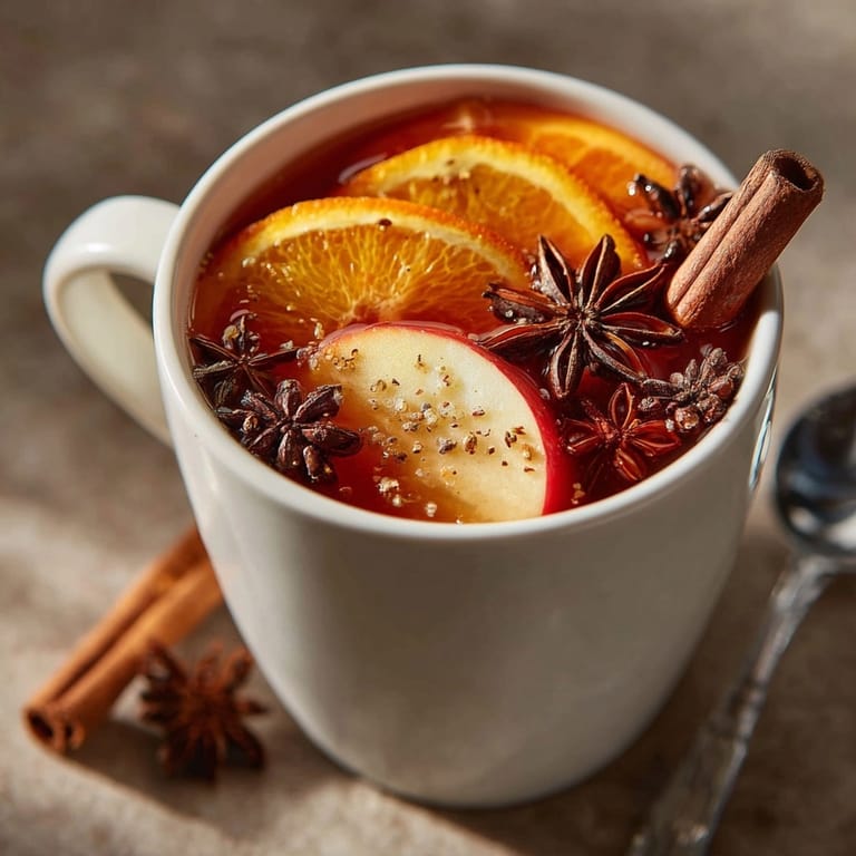 Festive Spiced Apple Cider Punch steaming in a pot, fragrant with cinnamon and cloves.