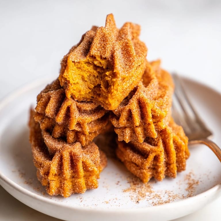 Delicious Pumpkin Muffin Churros, golden-fried and dusted with warm cinnamon sweetness.  