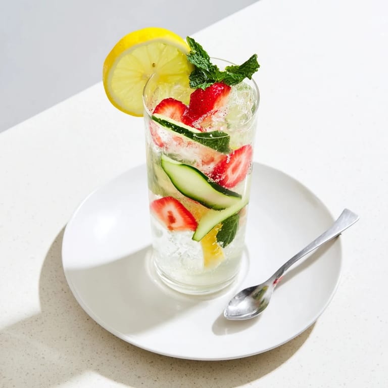 Hydrating Water-Based Mocktails featuring colorful slices of lemon and cucumber for a flavorful twist.