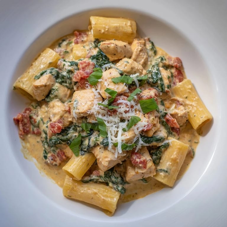 A flavorful bowl of Budget-Friendly Marry Me Chicken Pasta, with golden chicken and rich, creamy sauce.