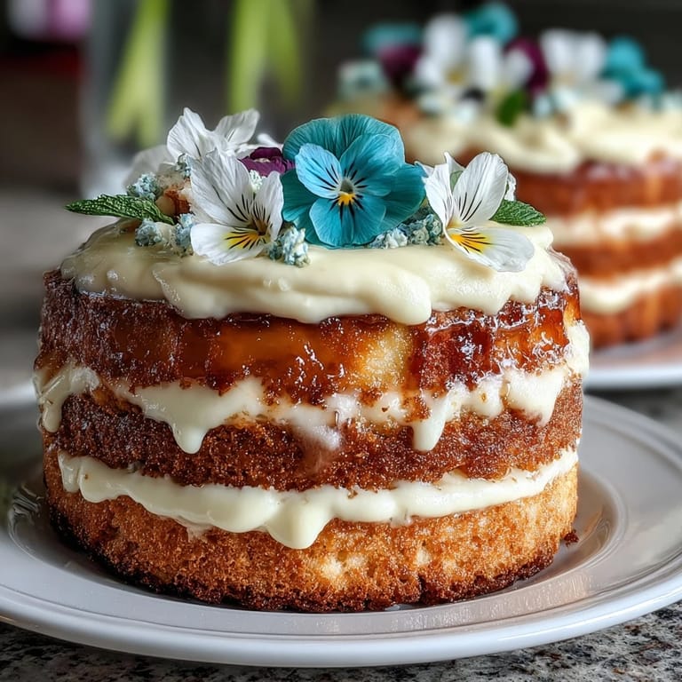Elegant mini layer cakes featuring soft vanilla cake, smooth buttercream, and a sprinkle of edible flowers—perfect for spring birthdays or garden parties.