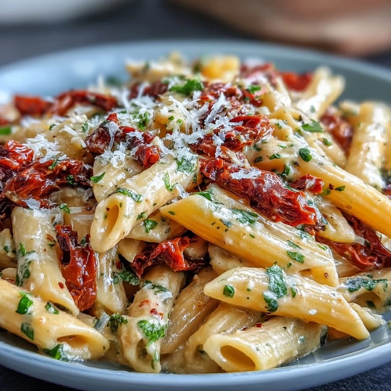 Decadent Marry Me Pasta with vibrant sun-dried tomatoes, a vegetarian Italian-American delight.