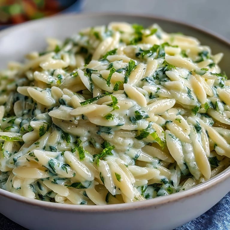 Golden Herb Butter Orzo with bright lemon zest, a vibrant side dish.
